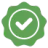 Verified purity checkmark icon